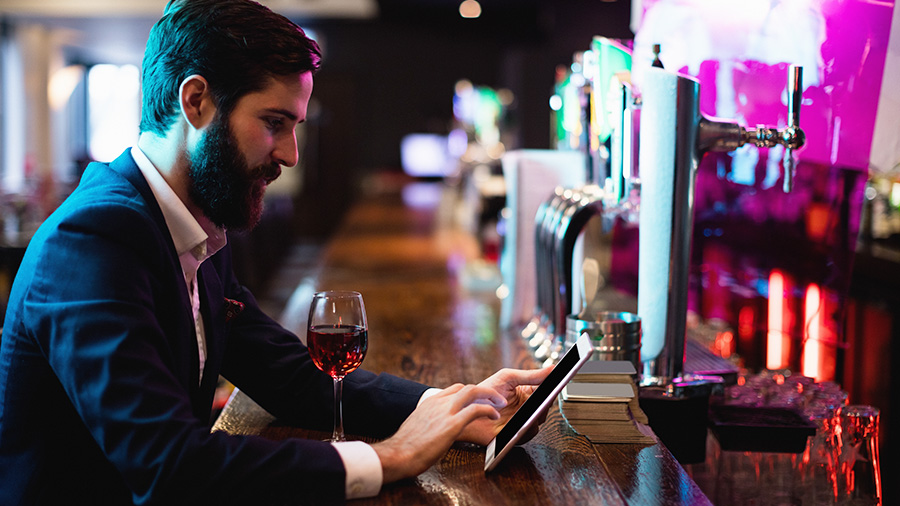 businessman using digital tablet 